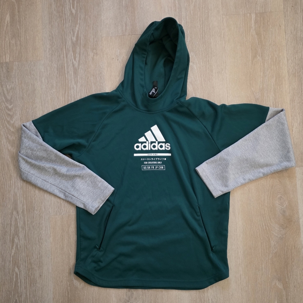 Adidas Green Hoodie Sweater L